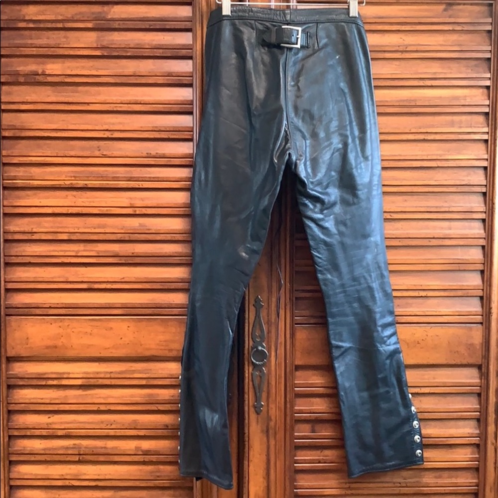 VINTAGE MOTO LEATHER PANTS - Picture 2 of 16